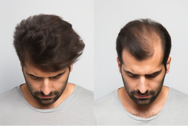 Before and after hair bonding results at Hair Piece Amritsar